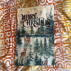 Christmas Forest Scene Tapestry Flag